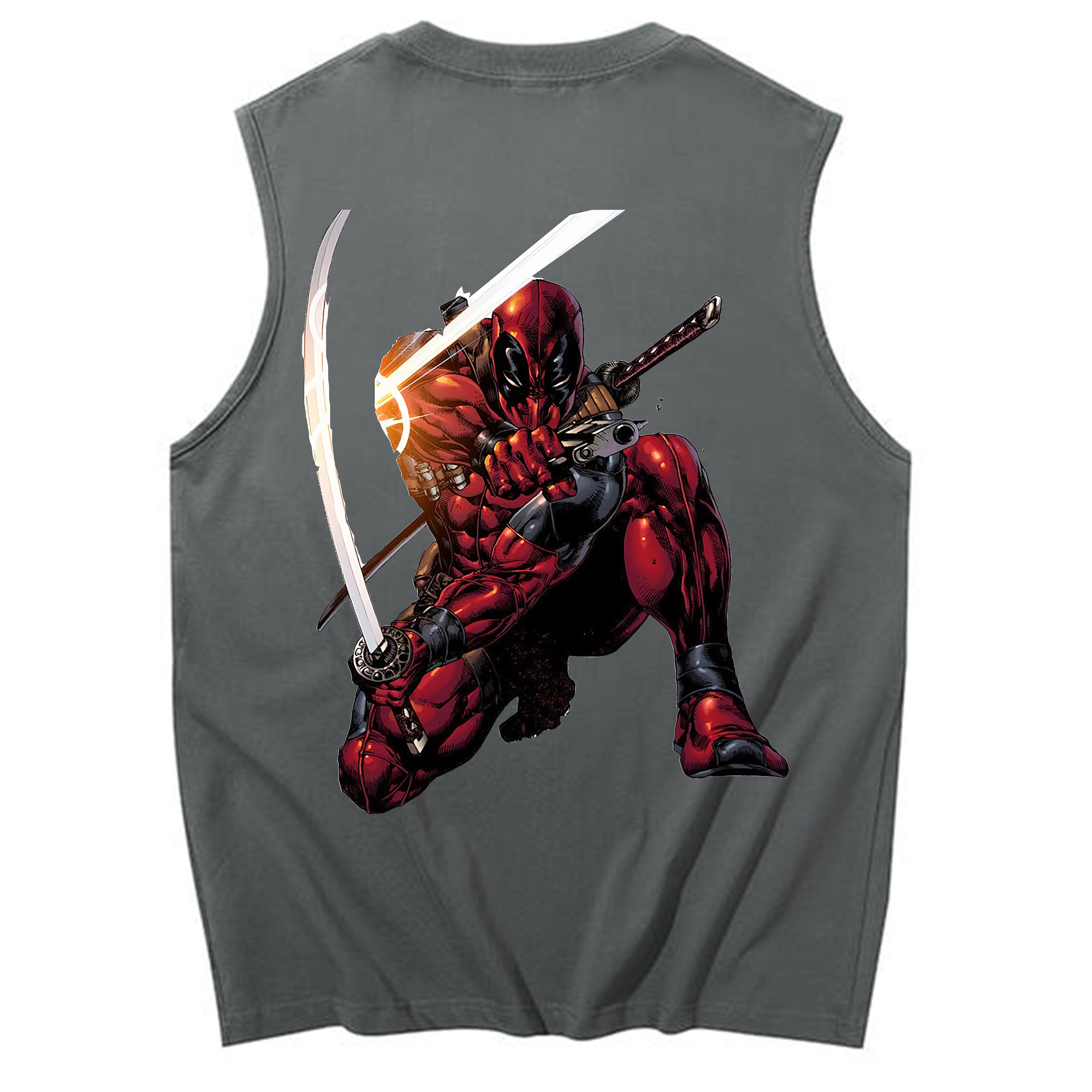 （画像用） Deadpool デッドプール コットン100％タンクトップ（背面プリント）